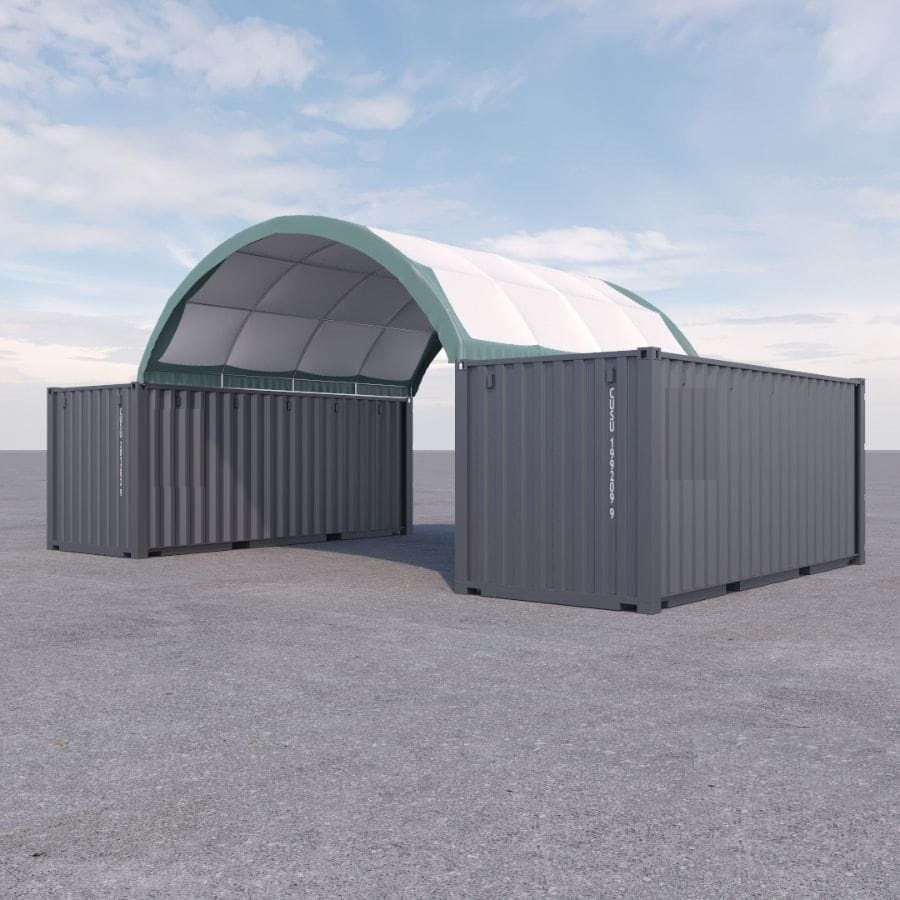 20&rsquo; x 20&rsquo; Fabric Container Shelter - Metro Container PTY LTD