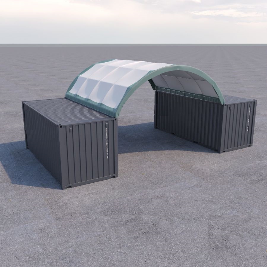 20&rsquo; x 20&rsquo; Fabric Container Shelter - Metro Container PTY LTD