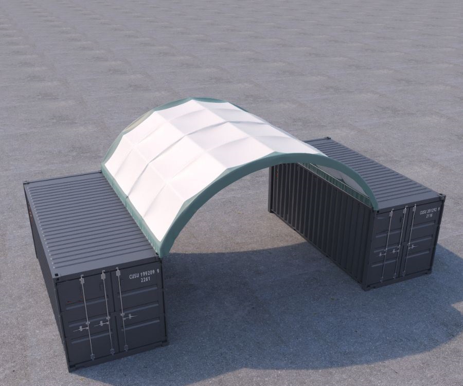 20&rsquo; x 20&rsquo; Fabric Container Shelter - Metro Container PTY LTD