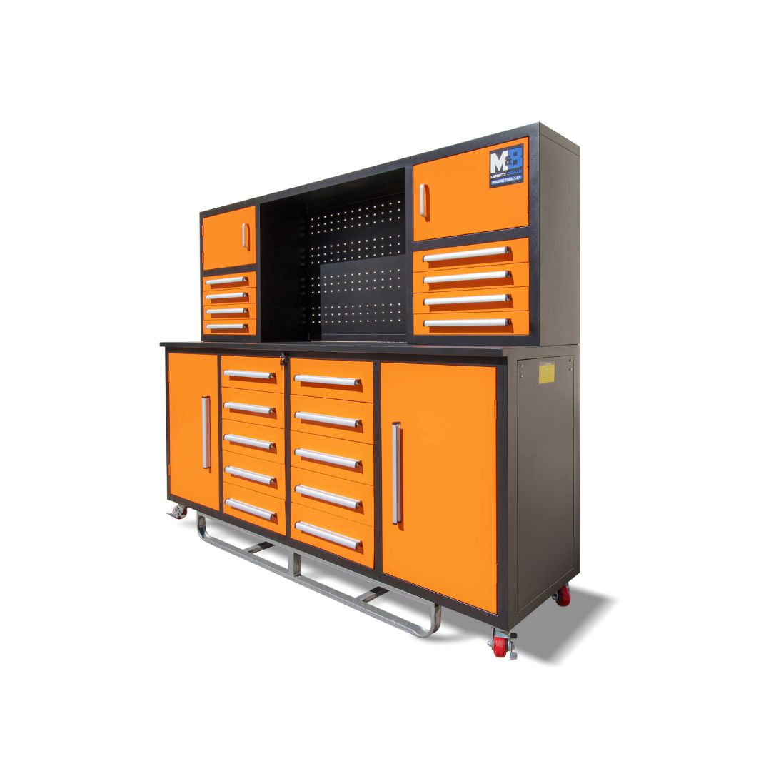M&B | 7&rsquo; Workbench Cabinet with 18 Drawers - Metro Container PTY LTD