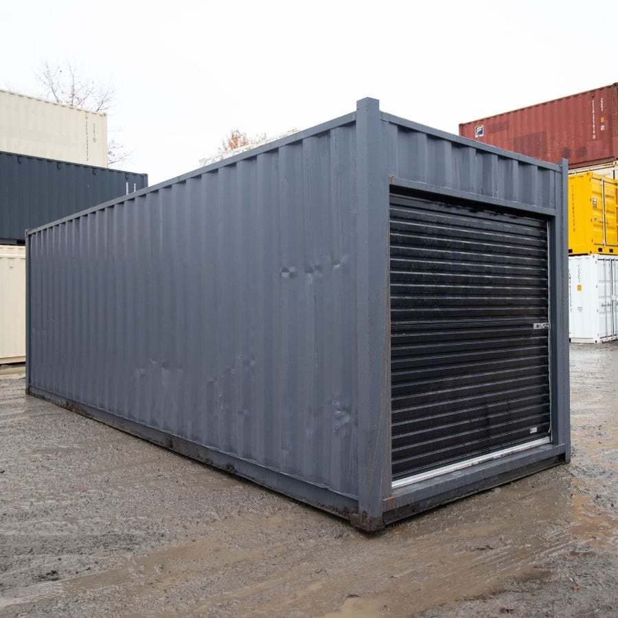 25&prime; Cut-Down Shipping Container w/Roll-Up Door - Metro Container PTY LTD