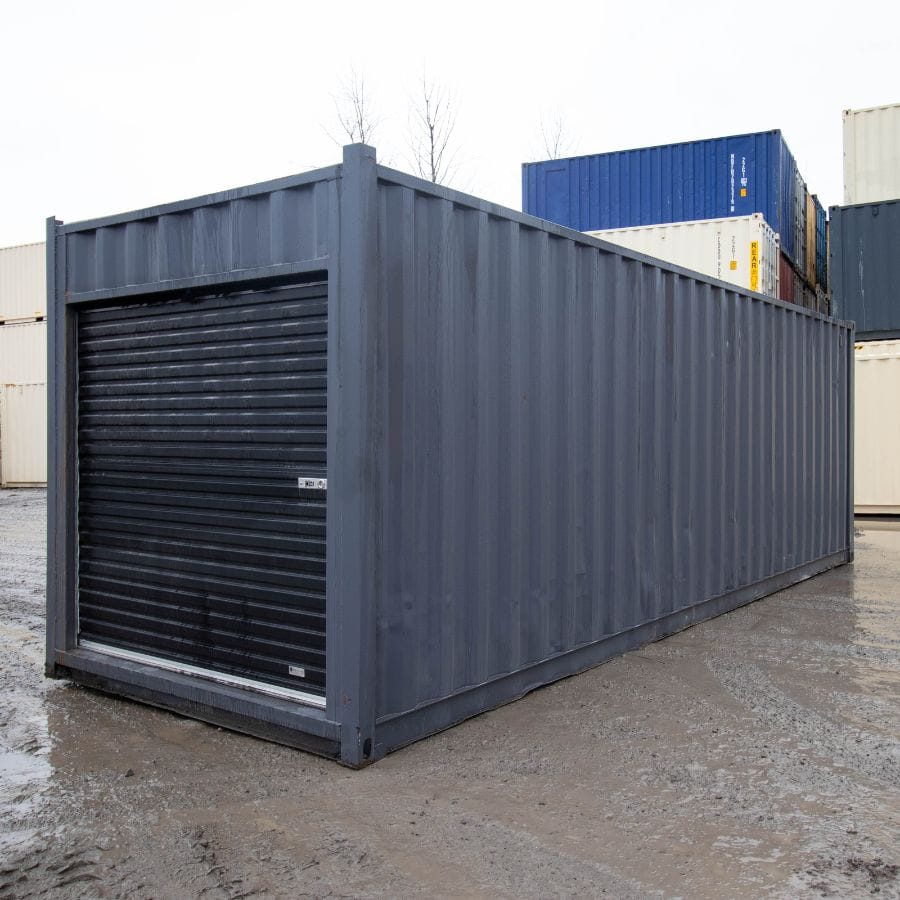 25&prime; Cut-Down Shipping Container w/Roll-Up Door - Metro Container PTY LTD