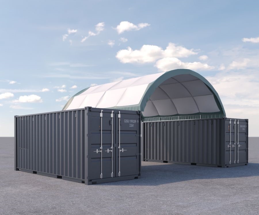 20&rsquo; x 20&rsquo; Fabric Container Shelter - Metro Container PTY LTD