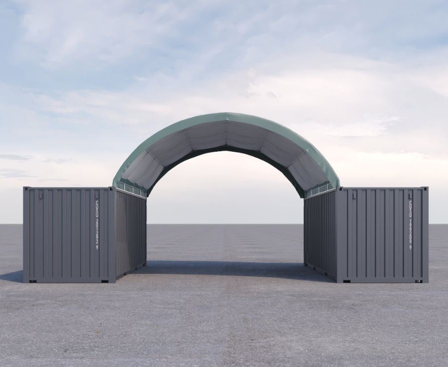 20&rsquo; x 20&rsquo; Fabric Container Shelter - Metro Container PTY LTD