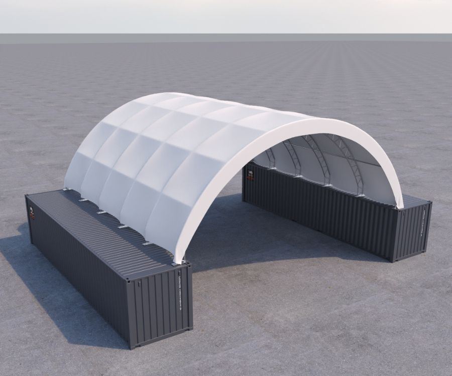 40&rsquo; x 40&rsquo; Fabric Container Shelter - Metro Container PTY LTD