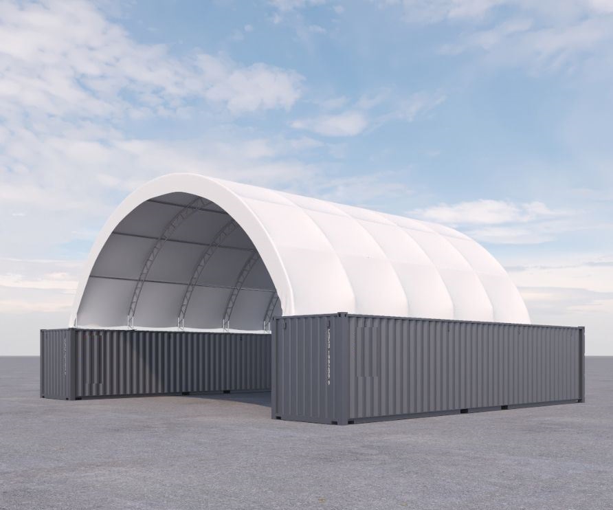40&rsquo; x 40&rsquo; Fabric Container Shelter - Metro Container PTY LTD