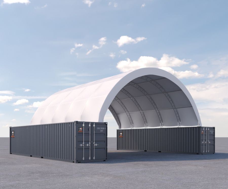 40&rsquo; x 40&rsquo; Fabric Container Shelter - Metro Container PTY LTD