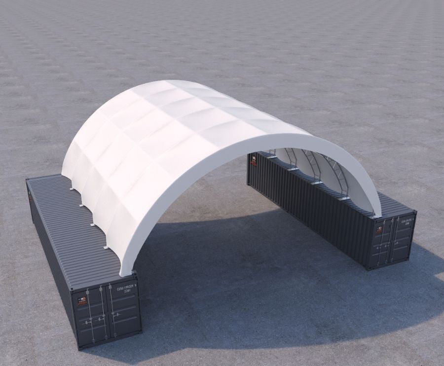 40&rsquo; x 40&rsquo; Fabric Container Shelter - Metro Container PTY LTD