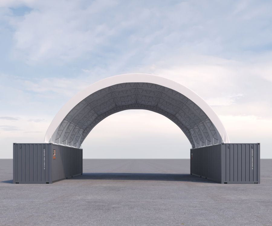 40&rsquo; x 40&rsquo; Fabric Container Shelter - Metro Container PTY LTD