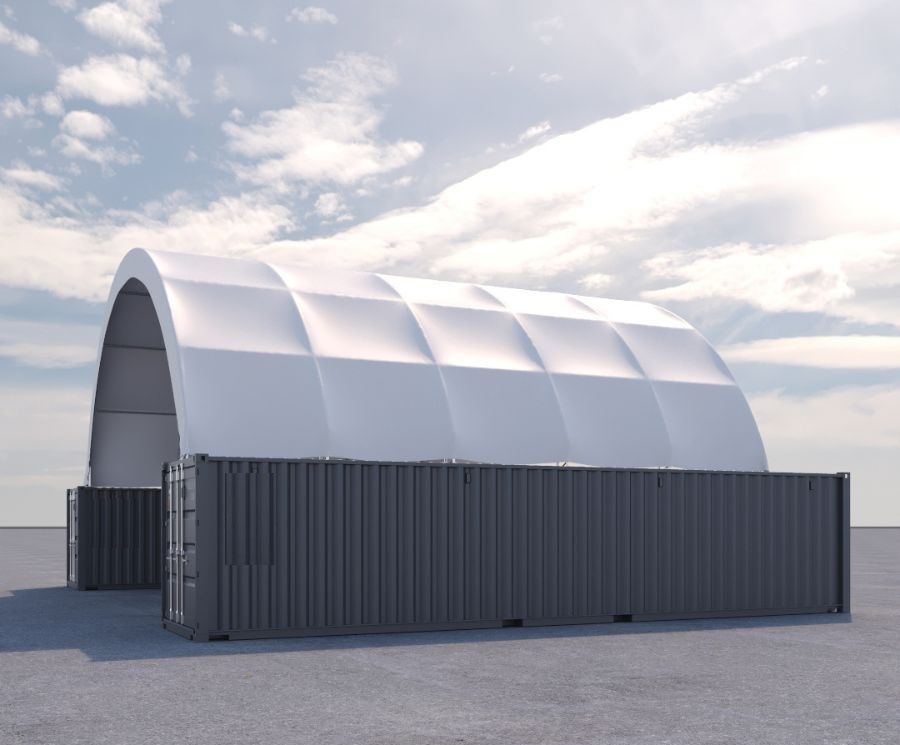 40&rsquo; x 40&rsquo; Fabric Container Shelter - Metro Container PTY LTD