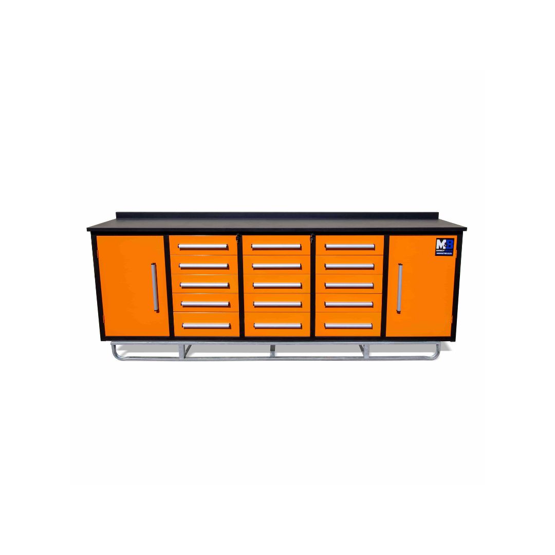 M&B | 10&rsquo; Workbench Cabinet with 15 Drawers - Metro Container PTY LTD