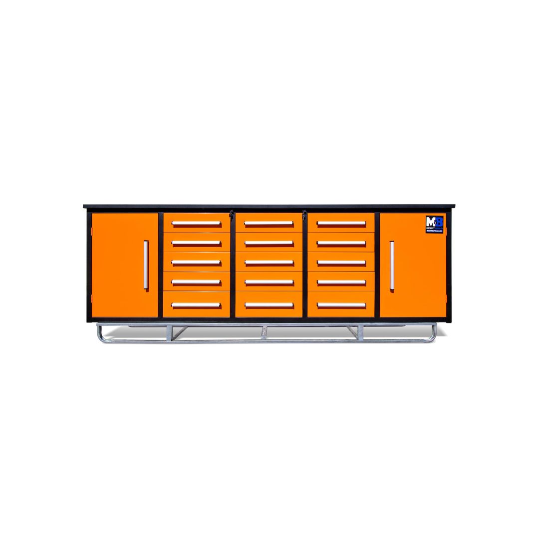 M&B | 10&rsquo; Workbench Cabinet with 15 Drawers - Metro Container PTY LTD