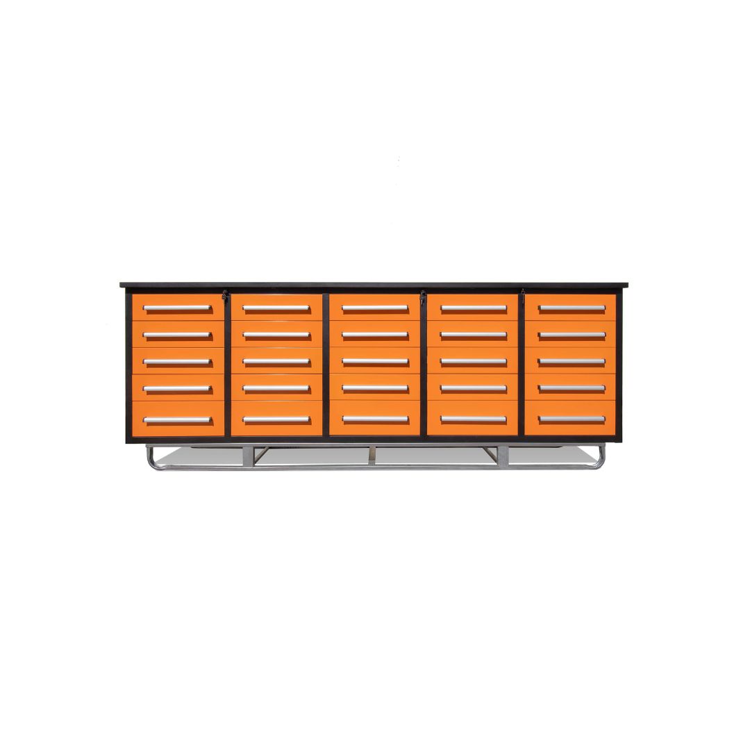 M&B | 10&rsquo; Workbench Cabinet with 25 Drawers - Metro Container PTY LTD