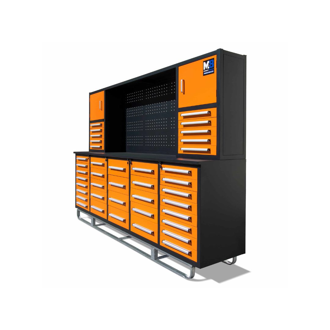 M&B | 10&rsquo; Workbench Cabinet with 40 Drawers - Metro Container PTY LTD
