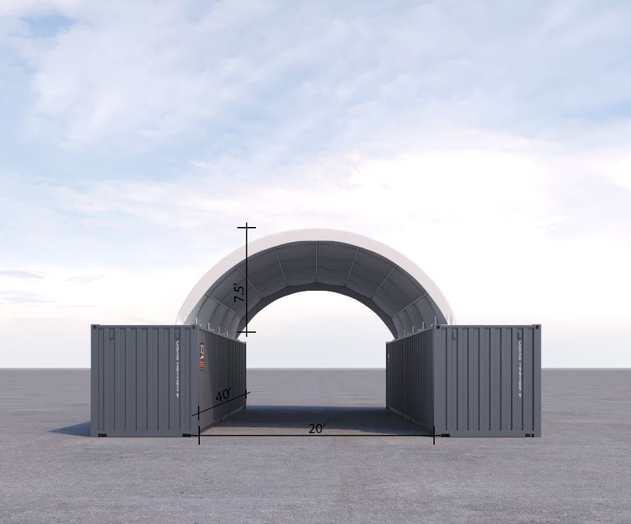 20&prime; x 40&prime; Fabric Container Shelter - Metro Container PTY LTD