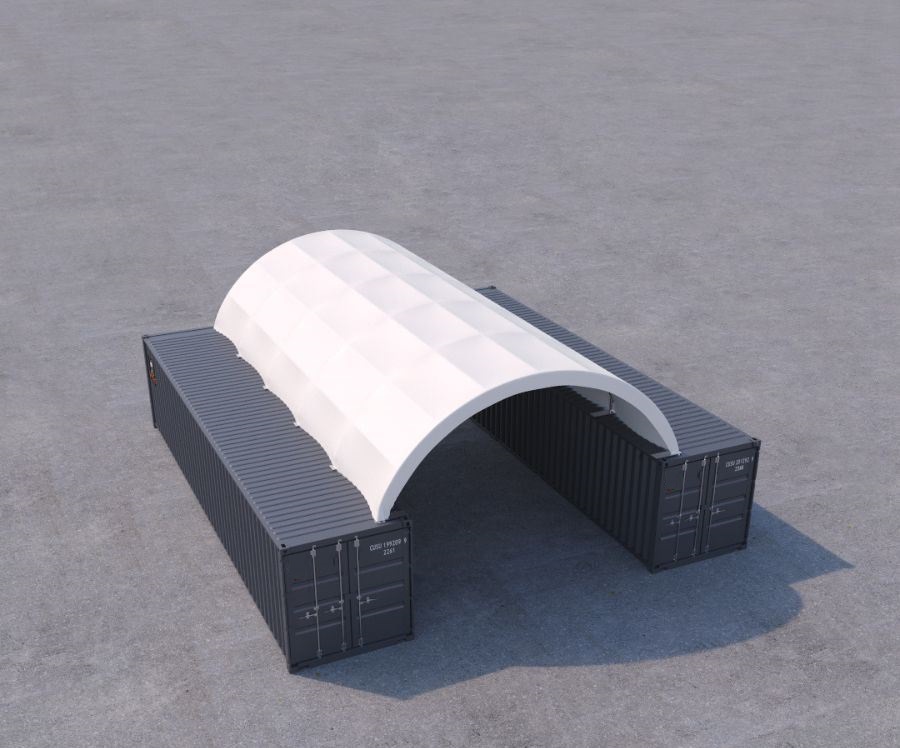 20&prime; x 40&prime; Fabric Container Shelter - Metro Container PTY LTD