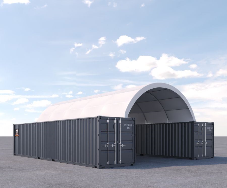 20&prime; x 40&prime; Fabric Container Shelter - Metro Container PTY LTD