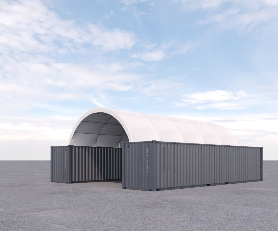 20&prime; x 40&prime; Fabric Container Shelter - Metro Container PTY LTD