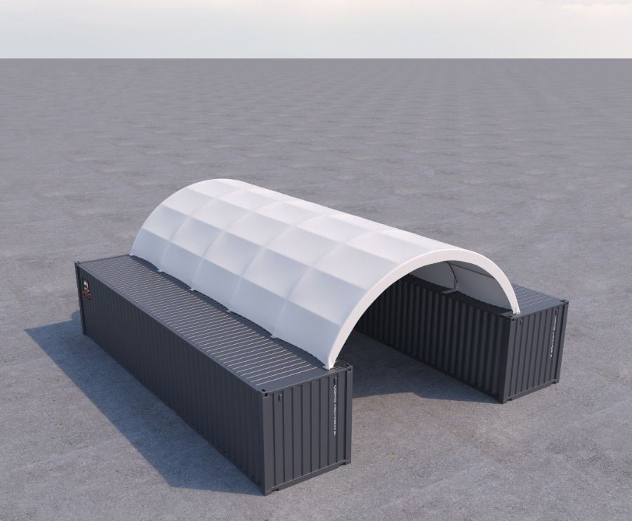 20&prime; x 40&prime; Fabric Container Shelter - Metro Container PTY LTD