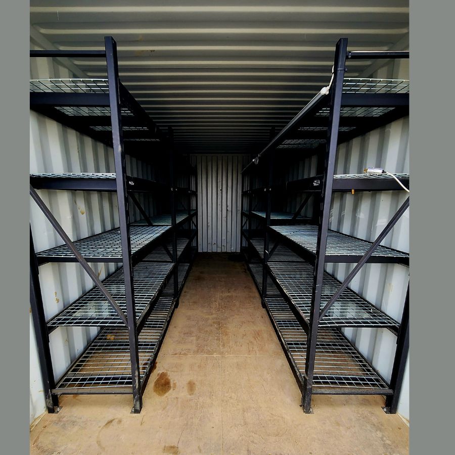 20&rsquo; New (1-Trip) Container w/ Shelving on BOTH sides - Metro Container PTY LTD