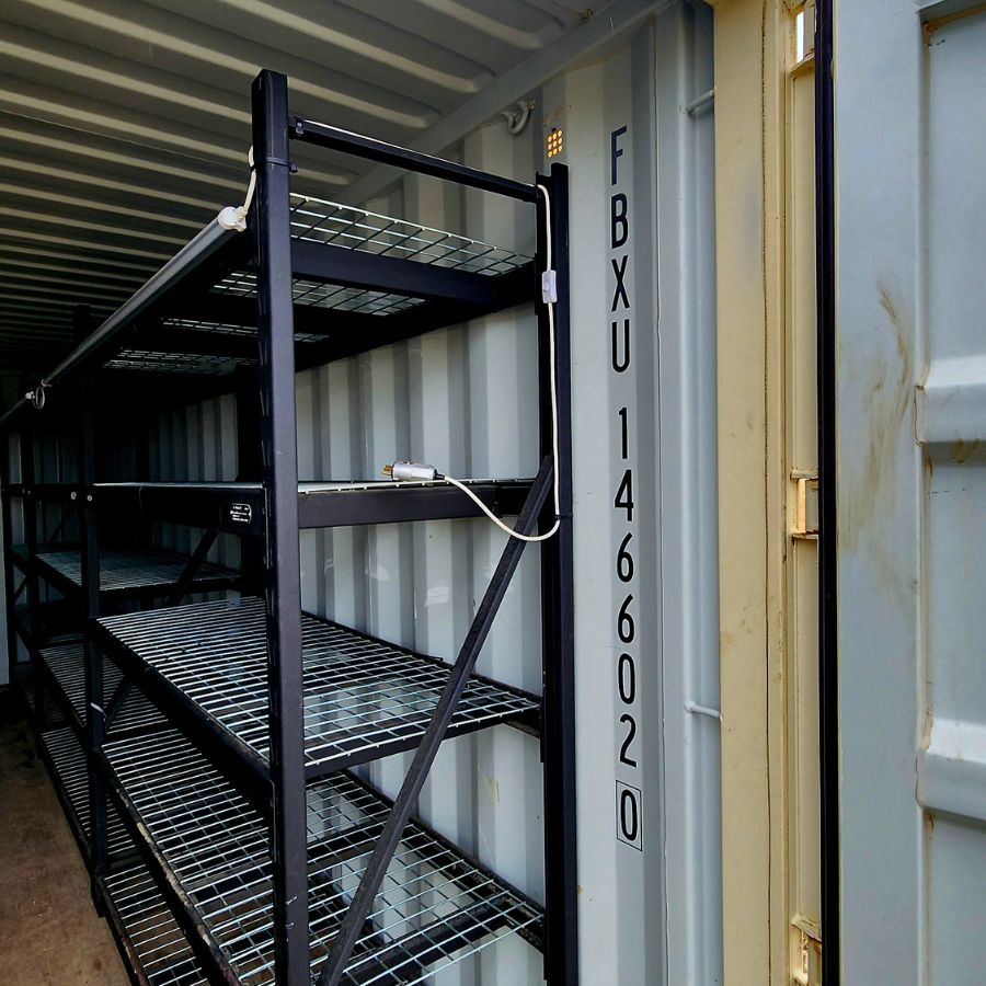 20&rsquo; New (1-Trip) Container w/ Shelving on BOTH sides - Metro Container PTY LTD